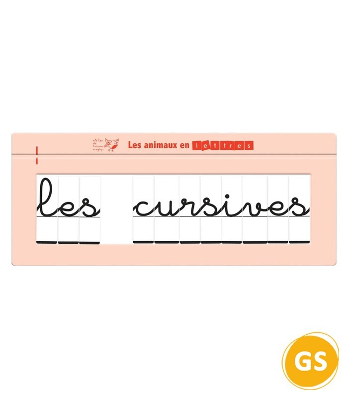 Les animaux en lettres - Lettres cursives