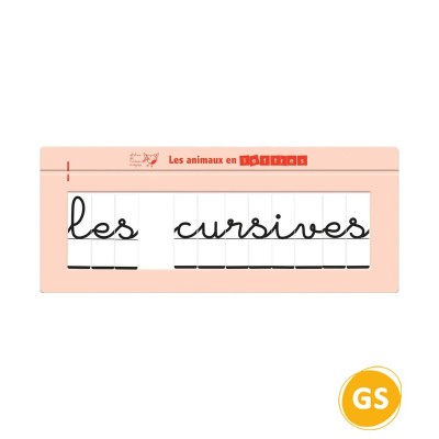 Les animaux en lettres - Lettres cursives