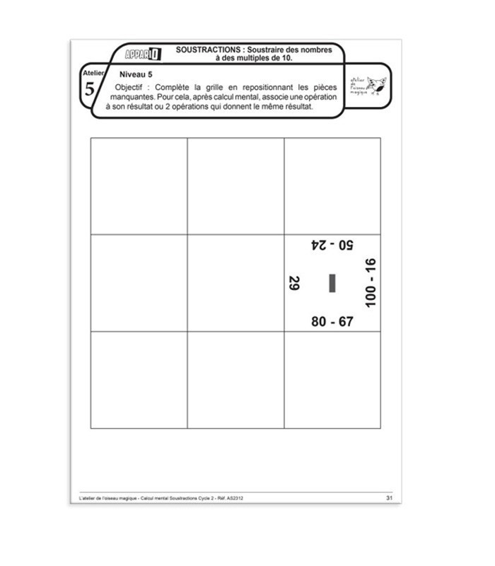 Appario - Soustractions - cycle 2