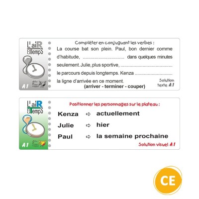 Jeu éducatif sur la conjugaison - L’Air du Temps