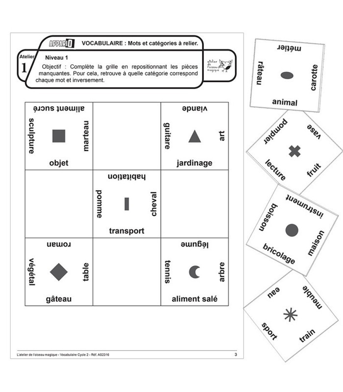 Appario - Vocabulaire - cycle 2