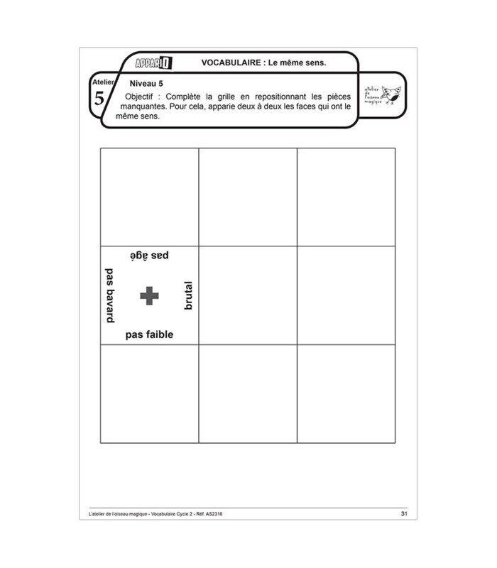 Appario - Vocabulaire - cycle 2