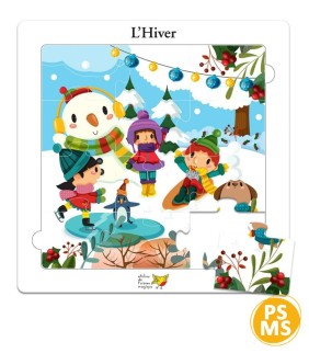 Puzzle sur le thème des saisons : Hiver